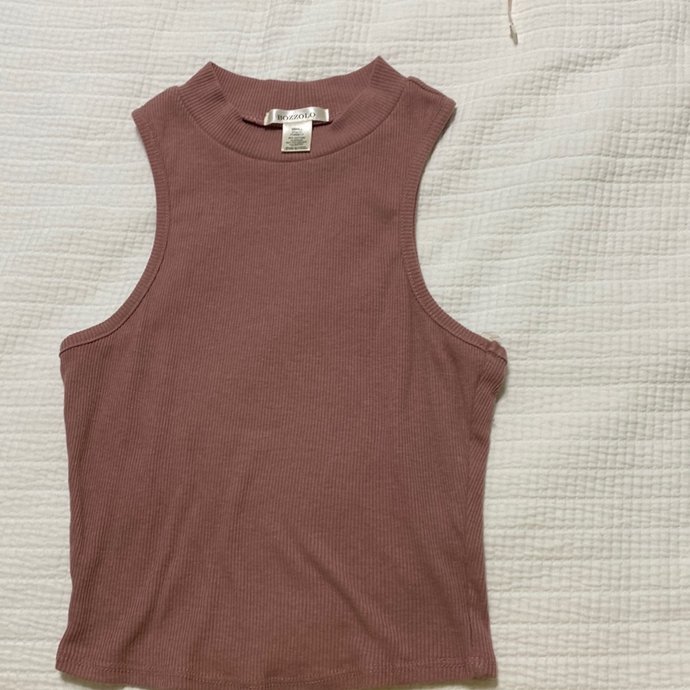 Bozzolo little crop top Mauve color size small